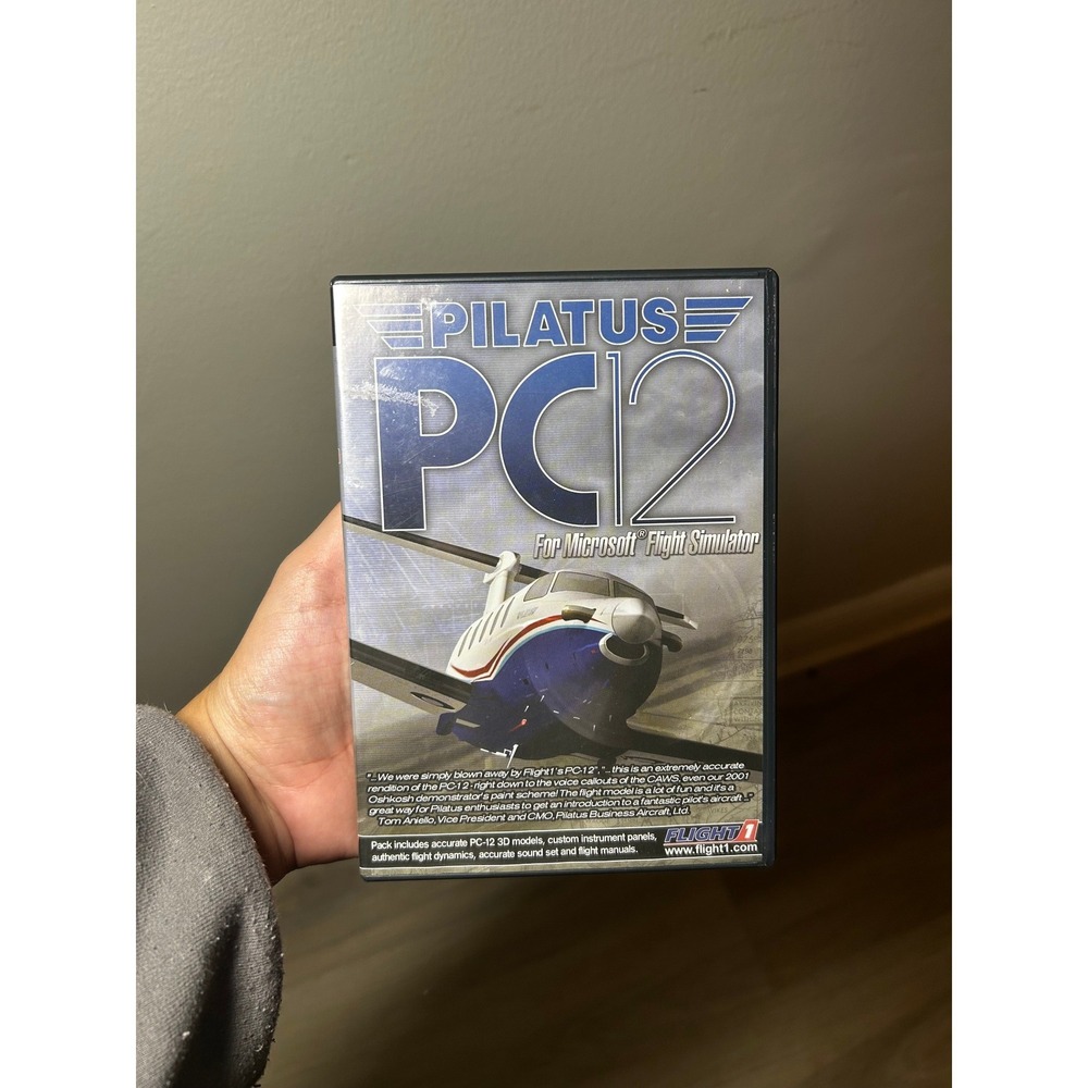 Flight1 Pilatus PC12 PC Software Blue Microsoft Flight Simulator Expansion